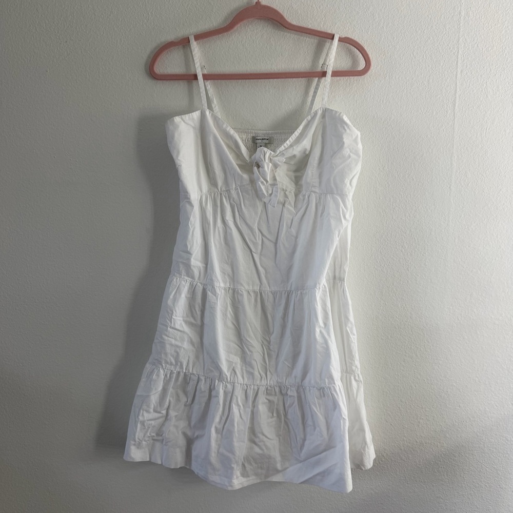 Banana Republic Women’s Cotton White Tie Front Tank Top Mini Dress Size 14